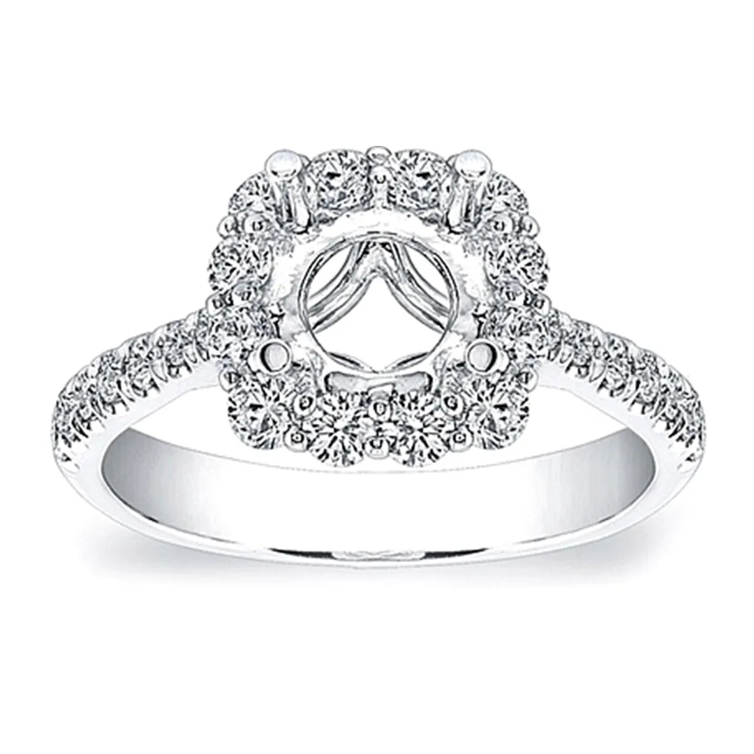 Coast Diamond Cushion Halo Diamond Engagement Ring