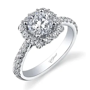 Coast Diamond Cushion Halo Diamond Engagement Ring
