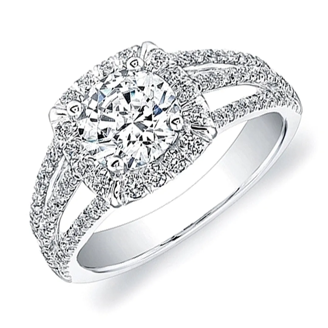 Coast Diamond Triple Shank Diamond Engagement Ring