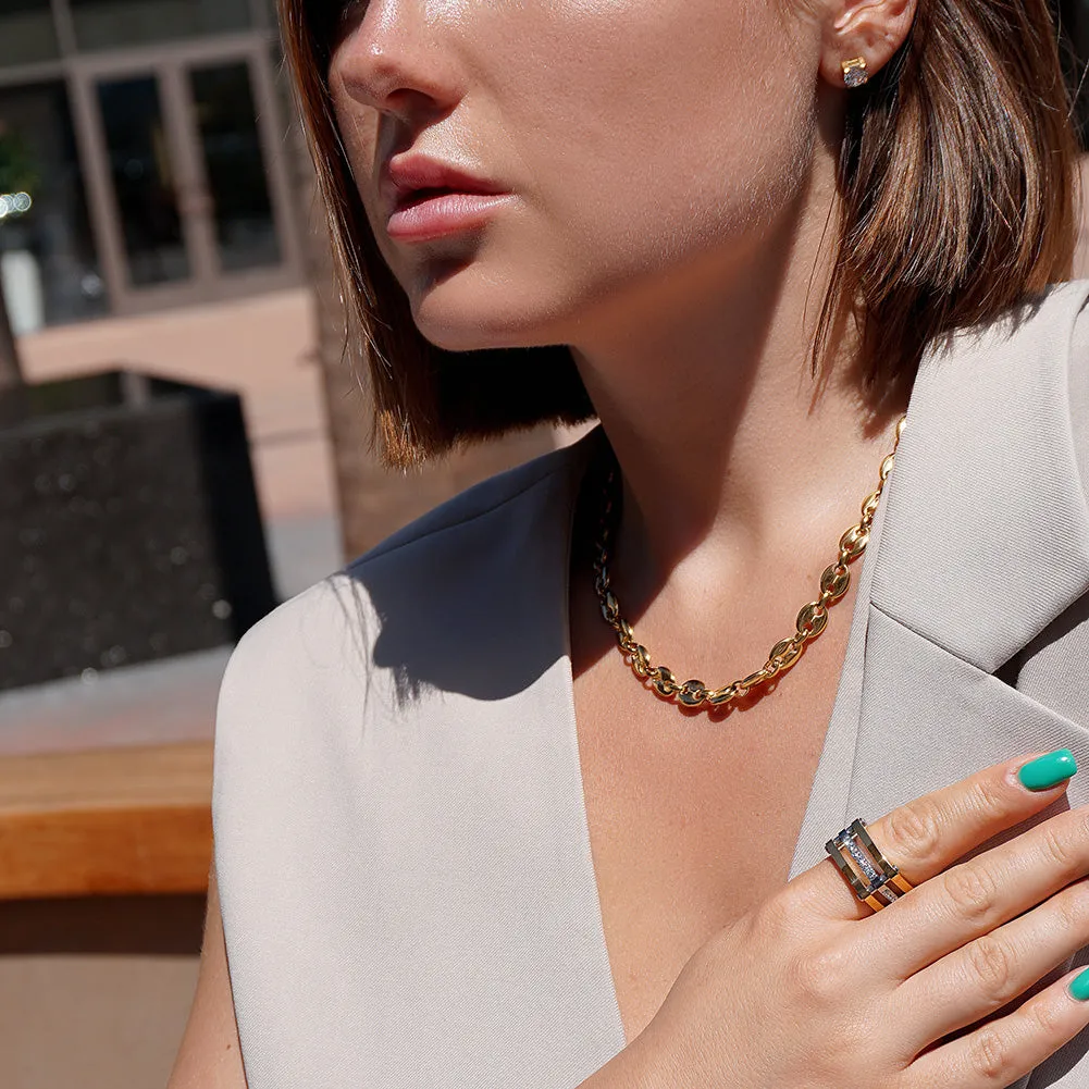 Coffee Bean Chain Necklace