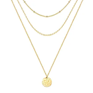 Contemporary Chain Necklace in 18K Gold Plated Steel