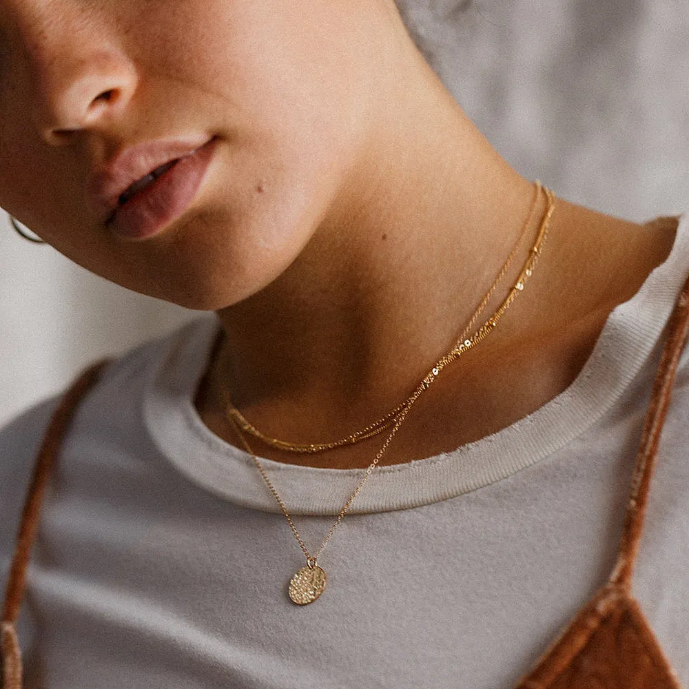 Contemporary Chain Necklace in 18K Gold Plated Steel
