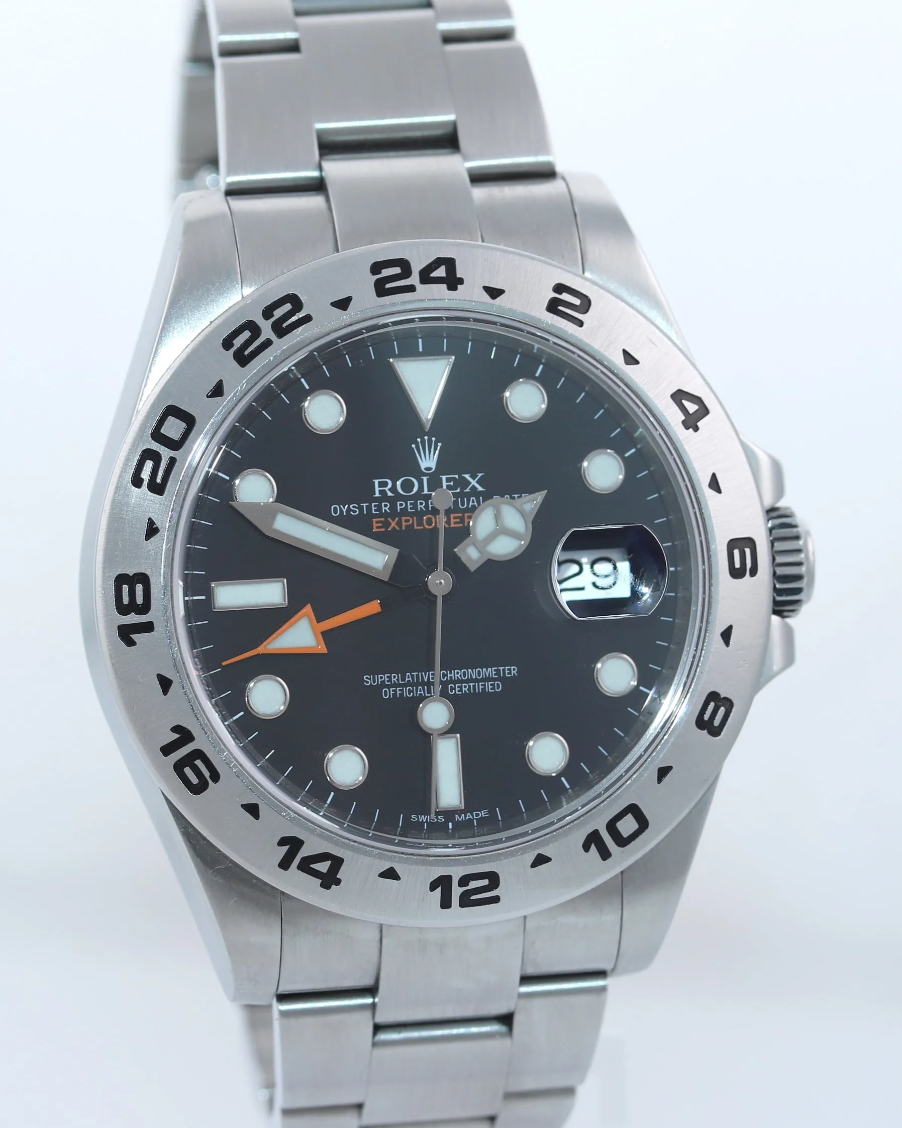 Copy of PAPERS Rolex Explorer II 42mm 216570 Black Dial Steel GMT Date Watch Box
