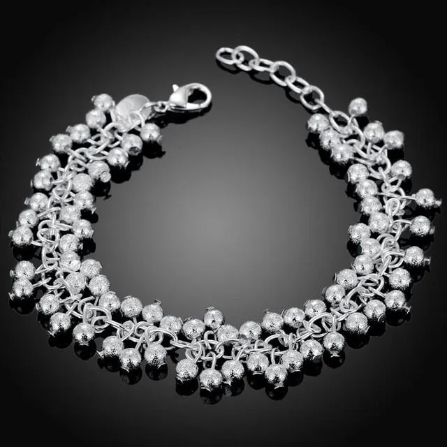 Creative twist circle 925 chain women men silver plated bracelets new high -quality fashion jewelry Christmas gifts H070