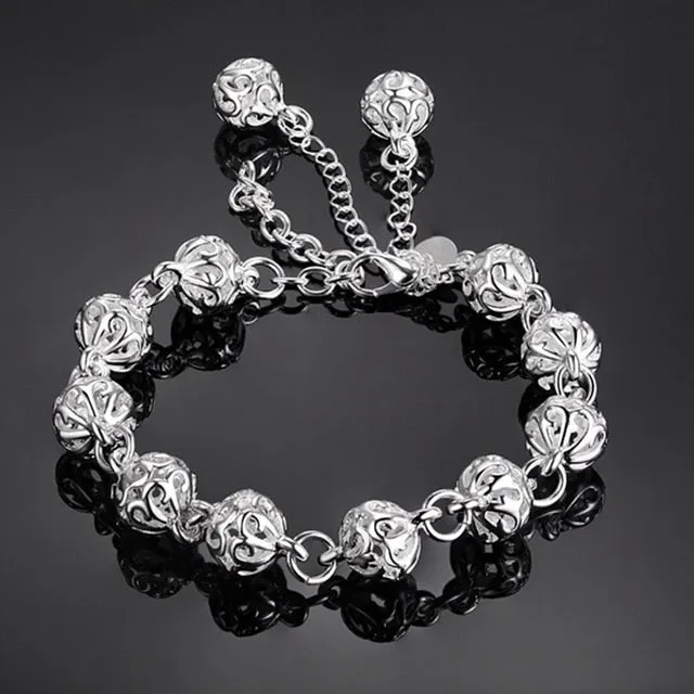 Creative twist circle 925 chain women men silver plated bracelets new high -quality fashion jewelry Christmas gifts H070