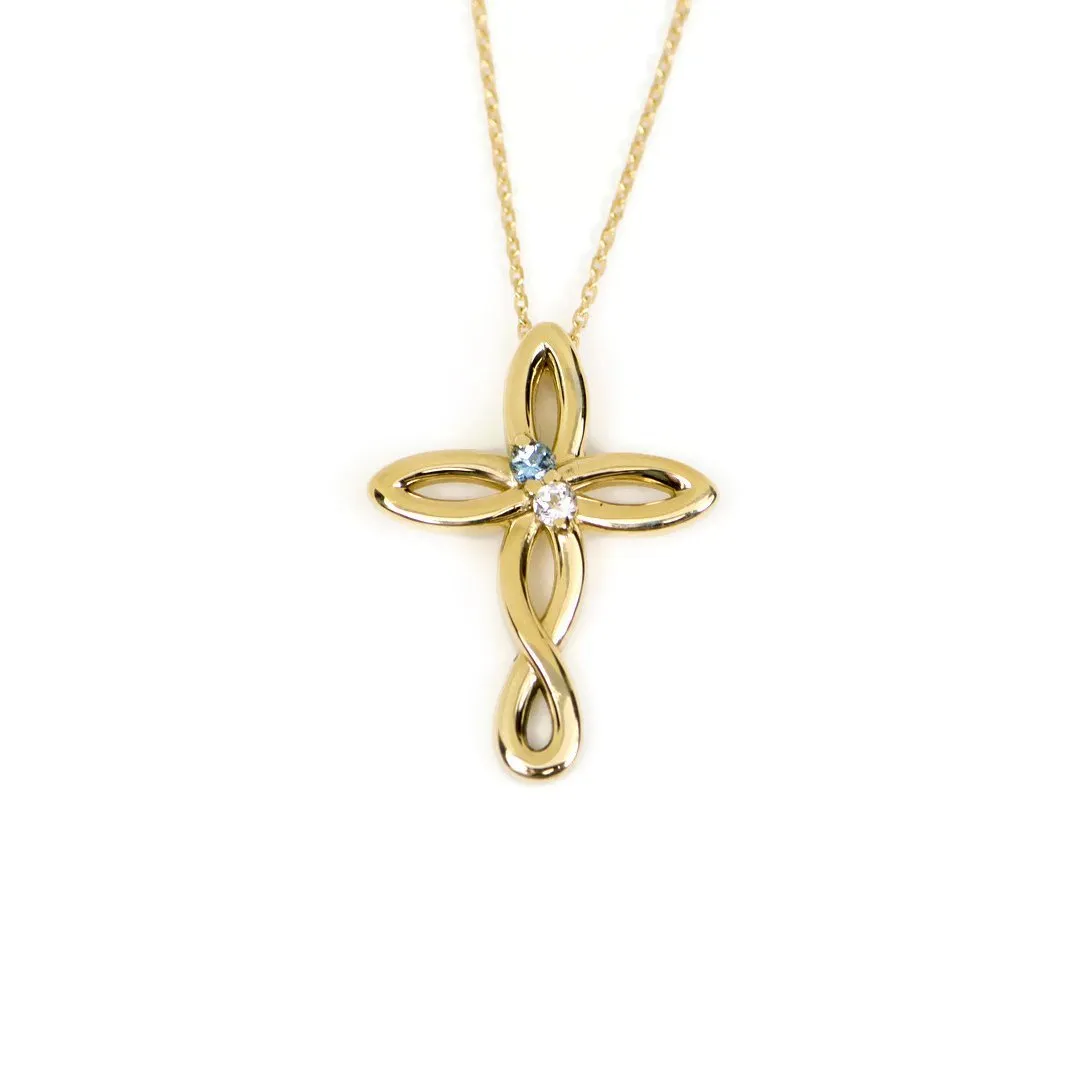 Cross Family Birthstone Pendant or Necklace