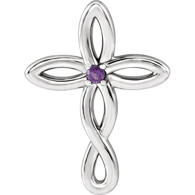 Cross Family Birthstone Pendant or Necklace