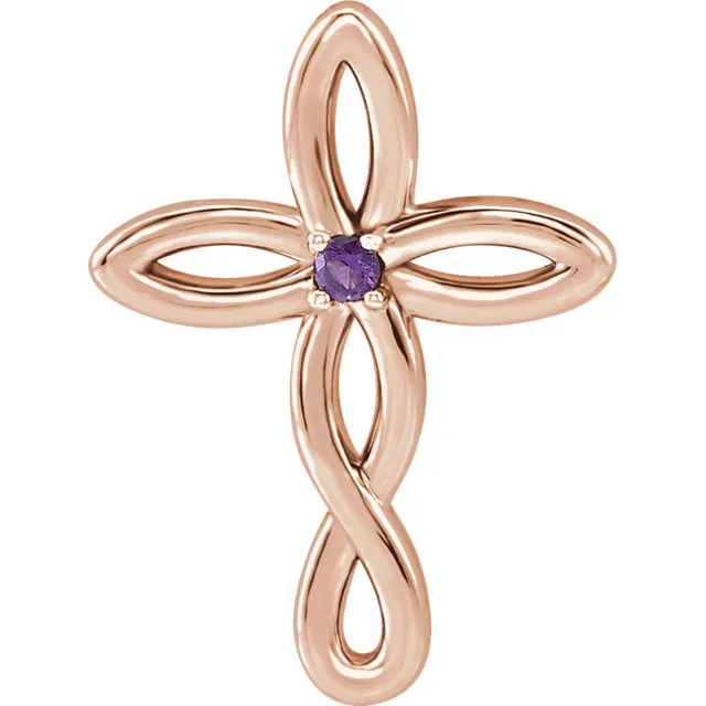Cross Family Birthstone Pendant or Necklace