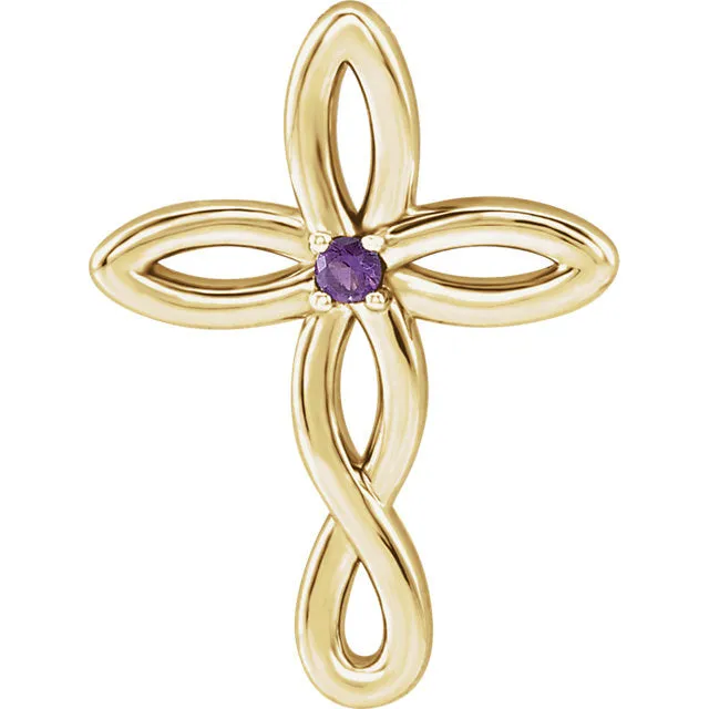 Cross Family Birthstone Pendant or Necklace