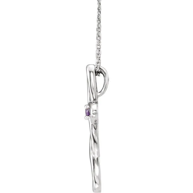 Cross Family Birthstone Pendant or Necklace