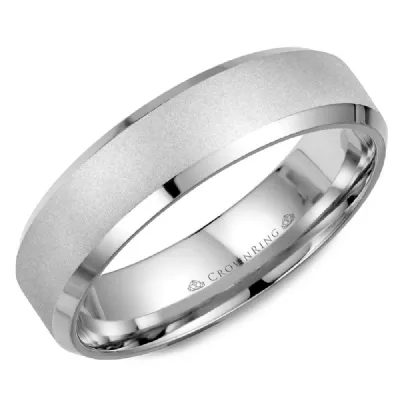 Crown Ring 14kt Palladium Wedding Band