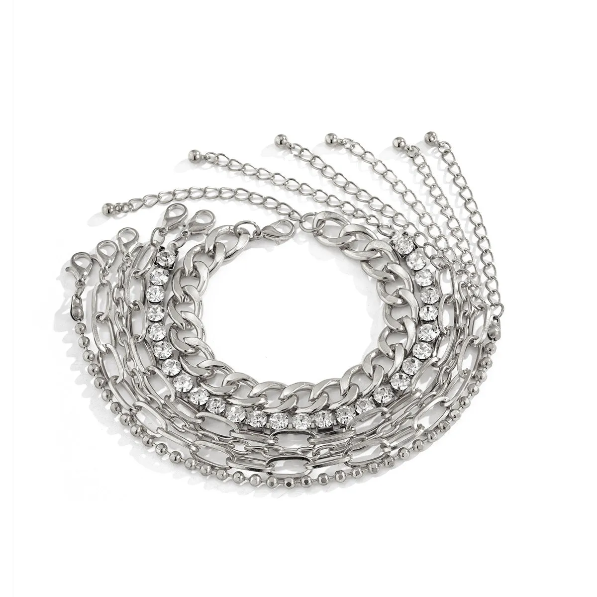 Cubic Zirconia & Silver-Plated Tennis Bracelet Set