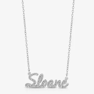 Cursive Diamond Nameplate