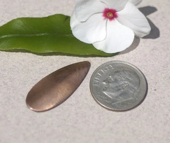 Curved Teardrop Metal Blank for Layered Pendants, or Earrings