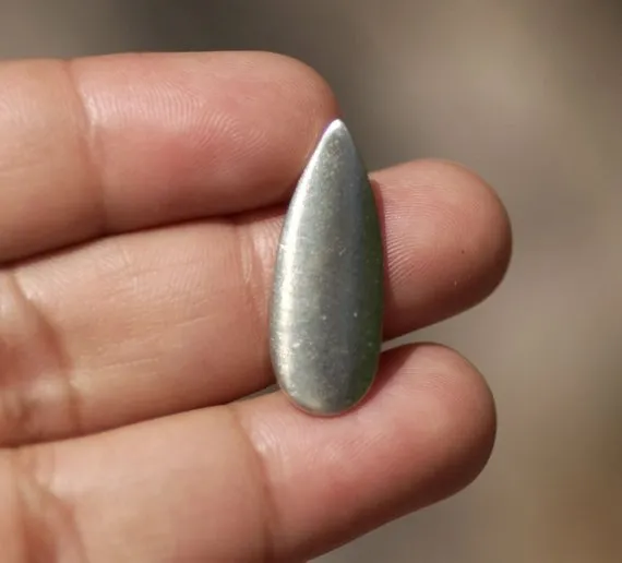 Curved Teardrop Metal Blank for Layered Pendants, or Earrings