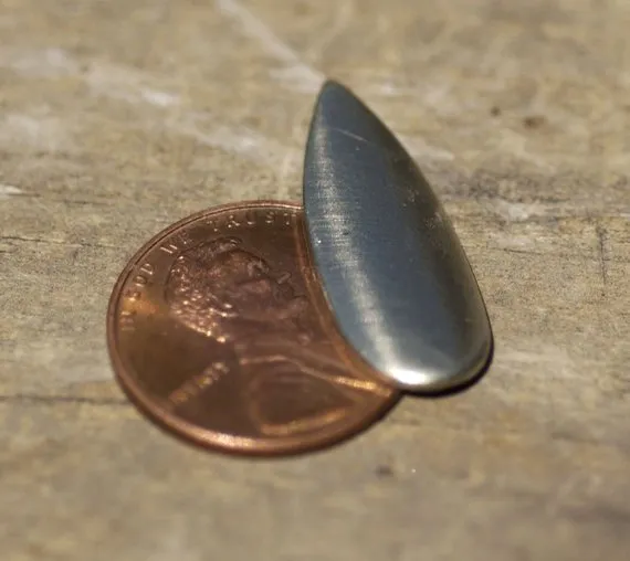 Curved Teardrop Metal Blank for Layered Pendants, or Earrings