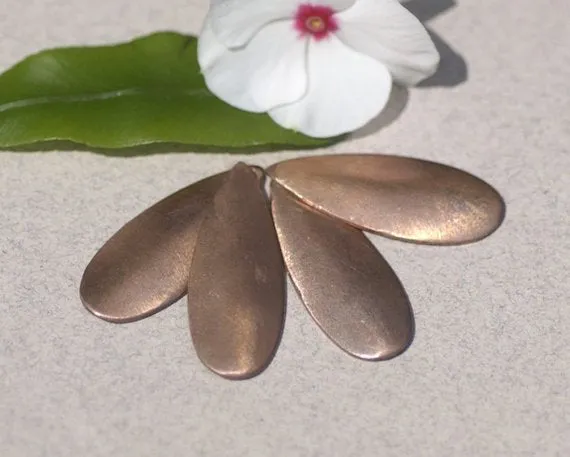 Curved Teardrop Metal Blank for Layered Pendants, or Earrings