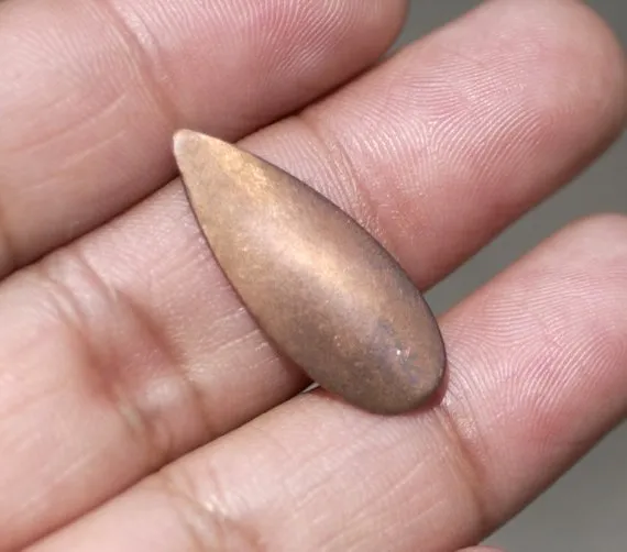 Curved Teardrop Metal Blank for Layered Pendants, or Earrings