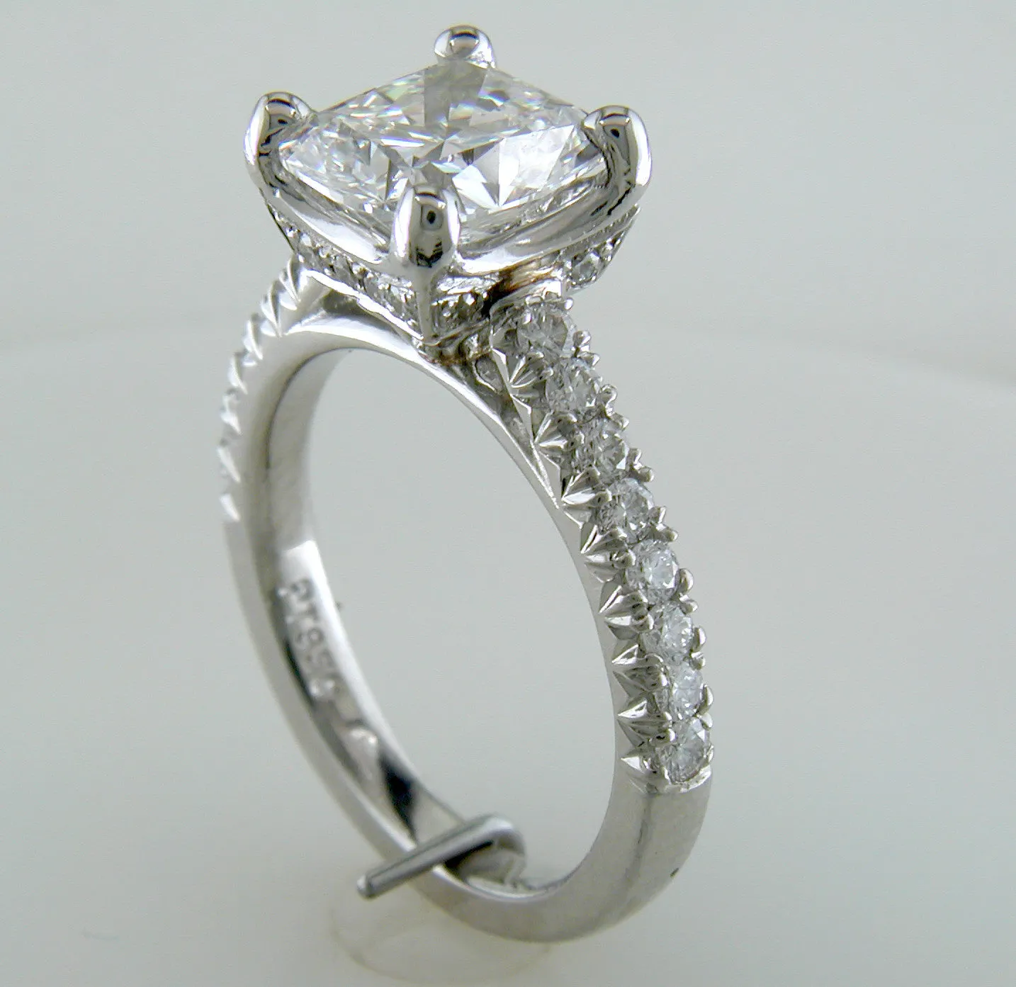 Cushion Brilliant 2 Carat Diamond Engagement Ring Platinum