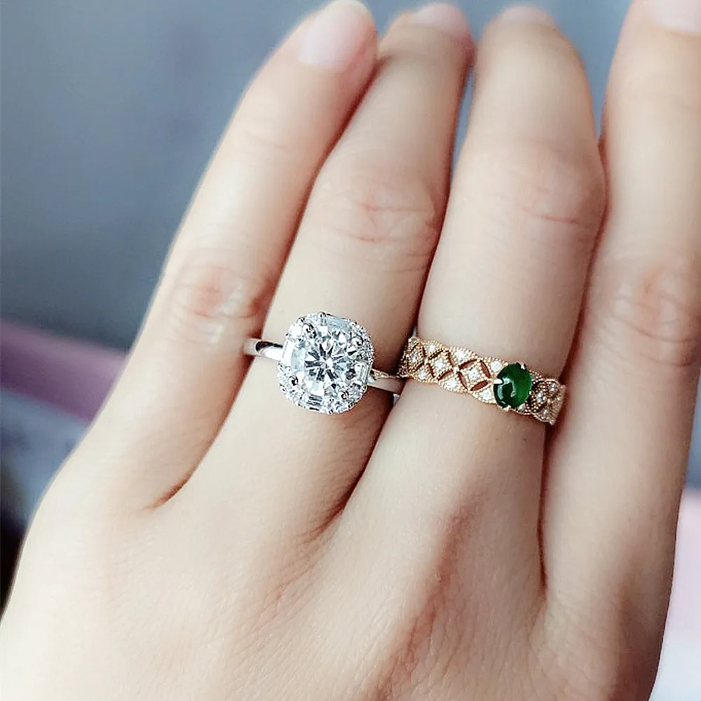 Cushion Cut GIA Diamond Halo Engagement Ring