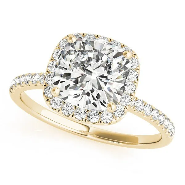 Cushion Cut Halo Engagement Ring