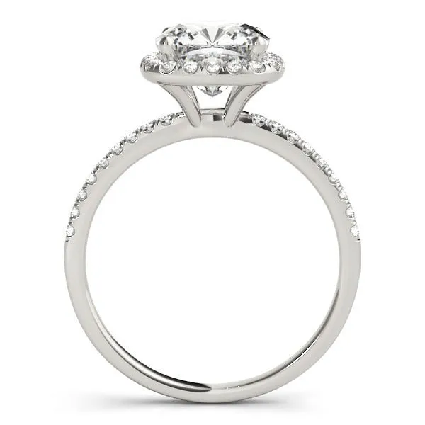 Cushion Cut Halo Engagement Ring