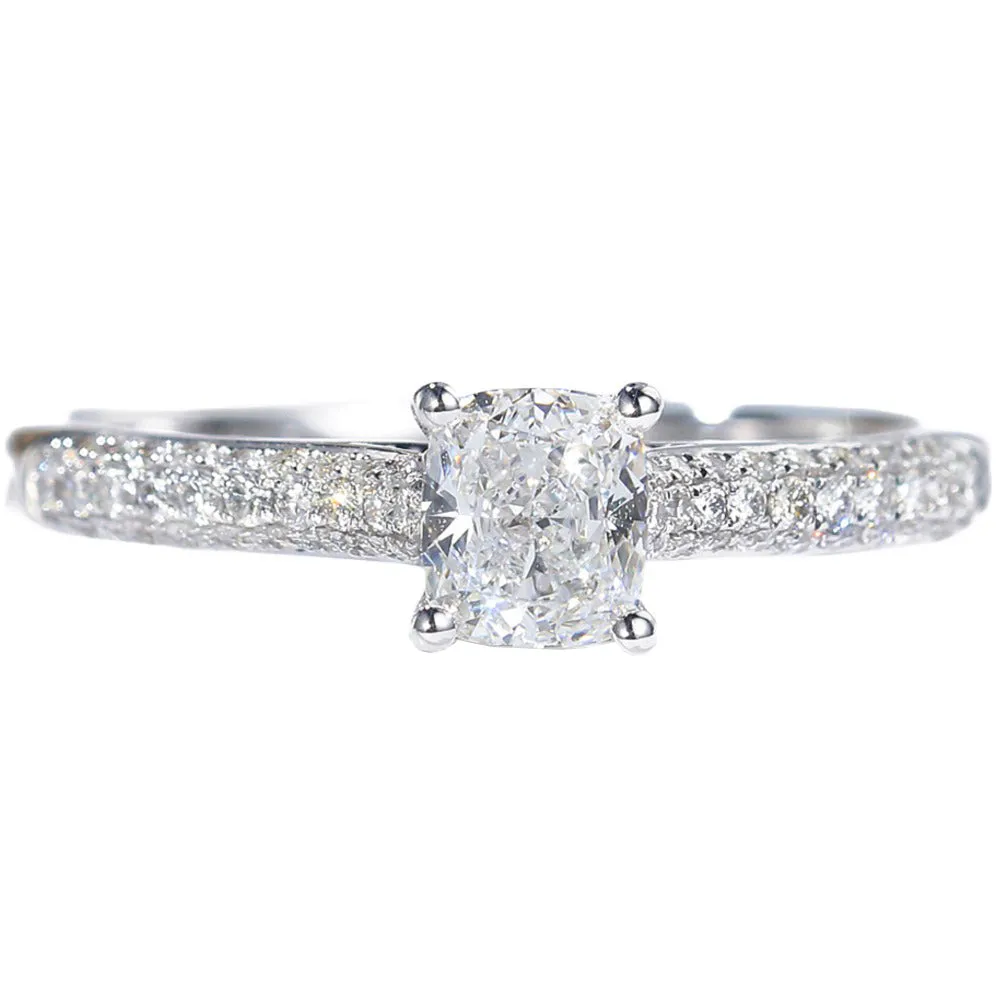 Cushion Cut Lab-Grown Diamond Engagement Ring