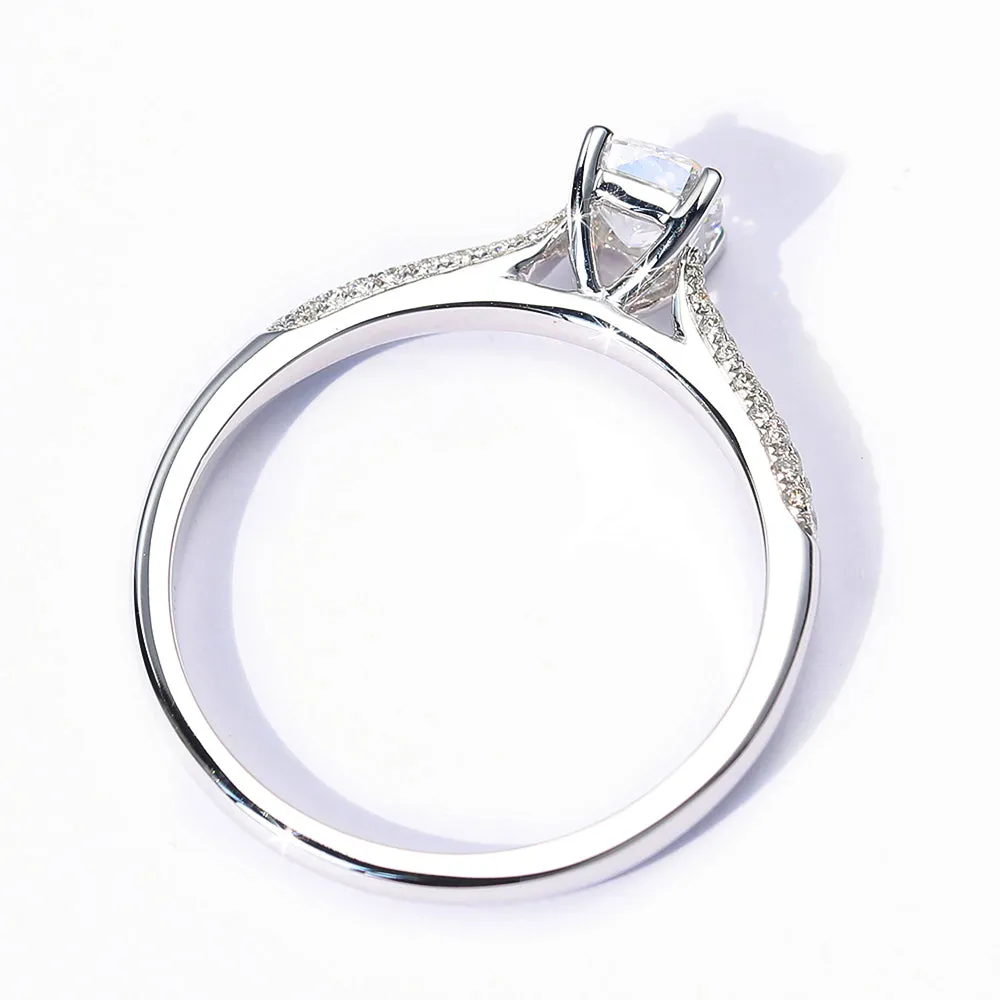 Cushion Cut Lab-Grown Diamond Engagement Ring