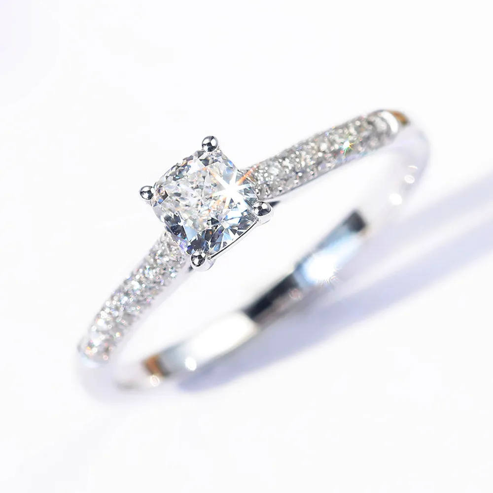 Cushion Cut Lab-Grown Diamond Engagement Ring