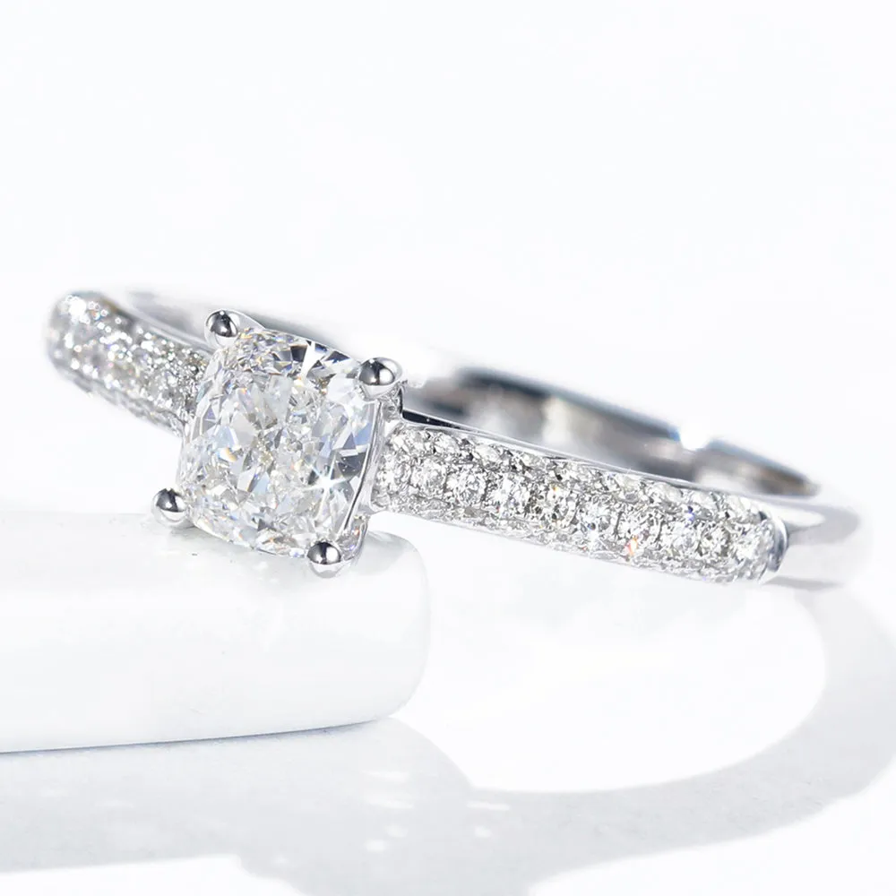 Cushion Cut Lab-Grown Diamond Engagement Ring