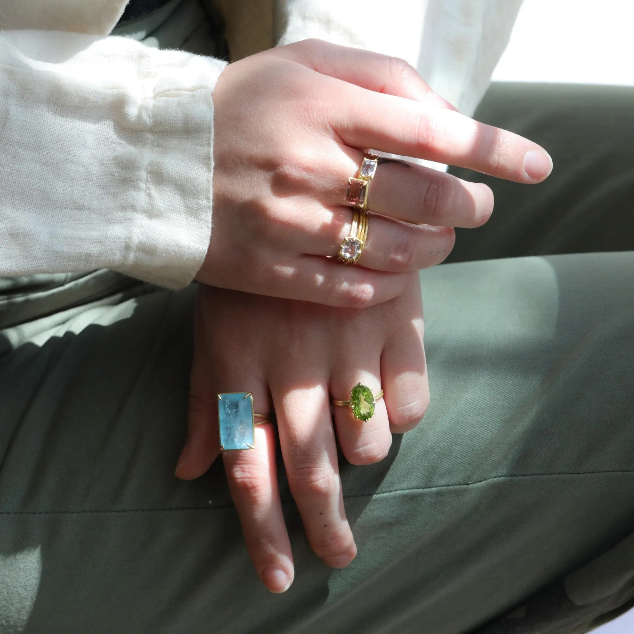 Cushion Cut Lilac Spinel "Mini Gem" Ring
