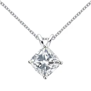 Cushion Cut Moissanite Diamond Pendant Necklace