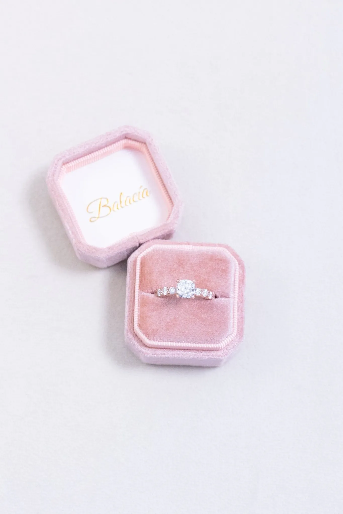 Cushion Cut Moissanite Pavé Set Hidden Halo Engagement Ring
