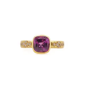 Cushion Cut Pink Sapphire Ring