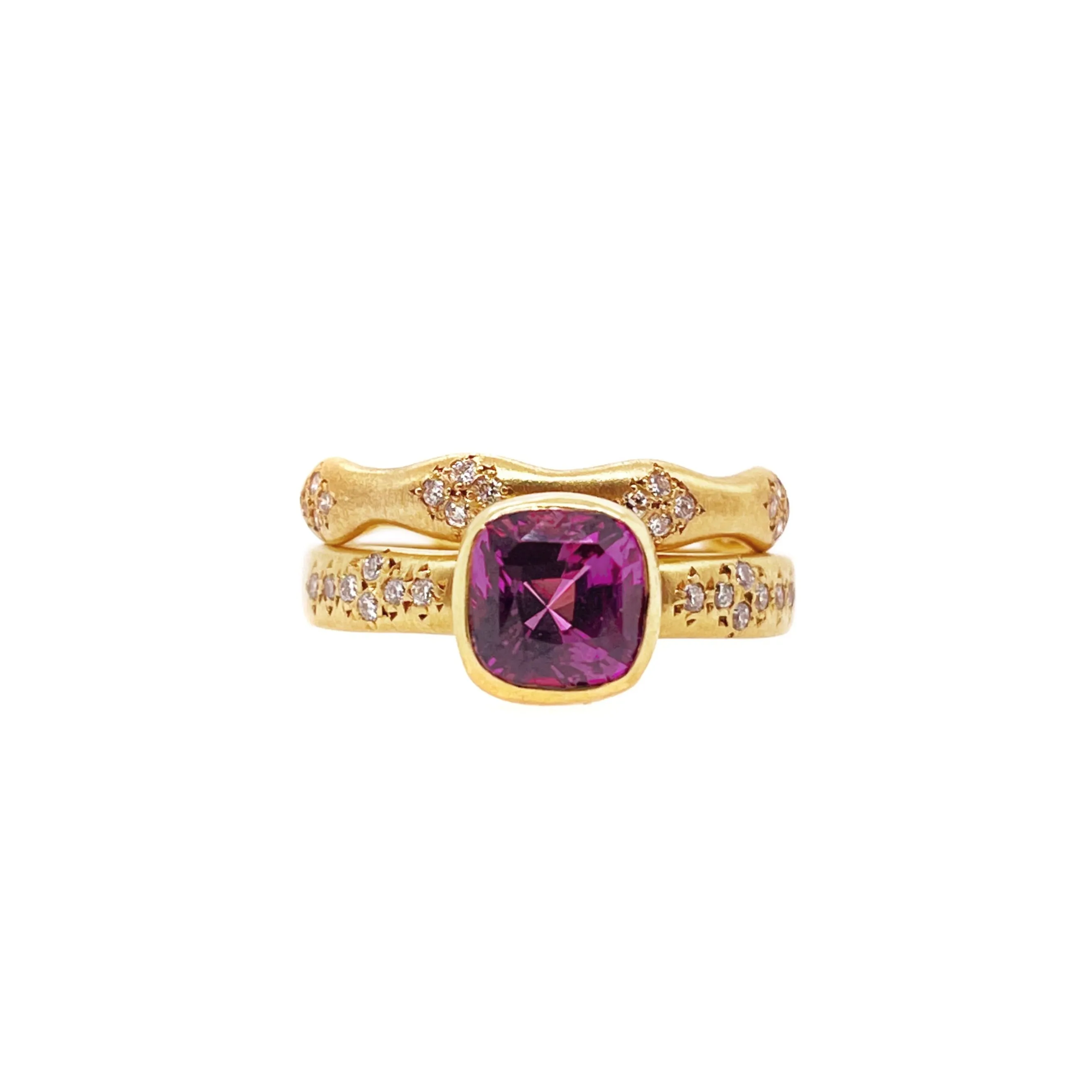 Cushion Cut Pink Sapphire Ring