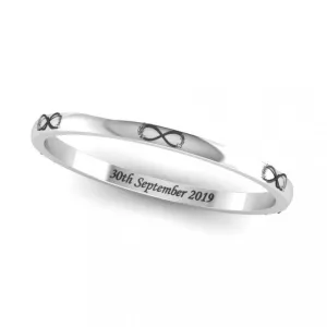 Customized Infinity Kada In Sterling Silver