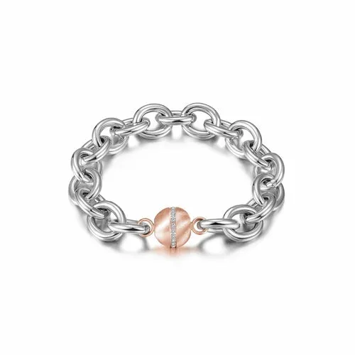 CZ Ball Link Bracelet  (available in 3 colors)