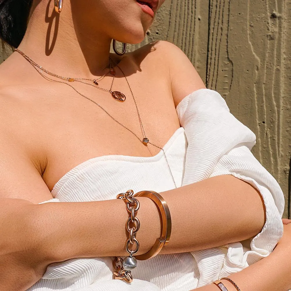 CZ Ball Link Bracelet  (available in 3 colors)