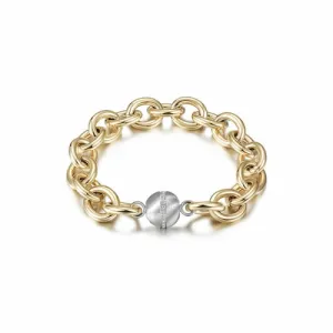 CZ Ball Link Bracelet  (available in 3 colors)
