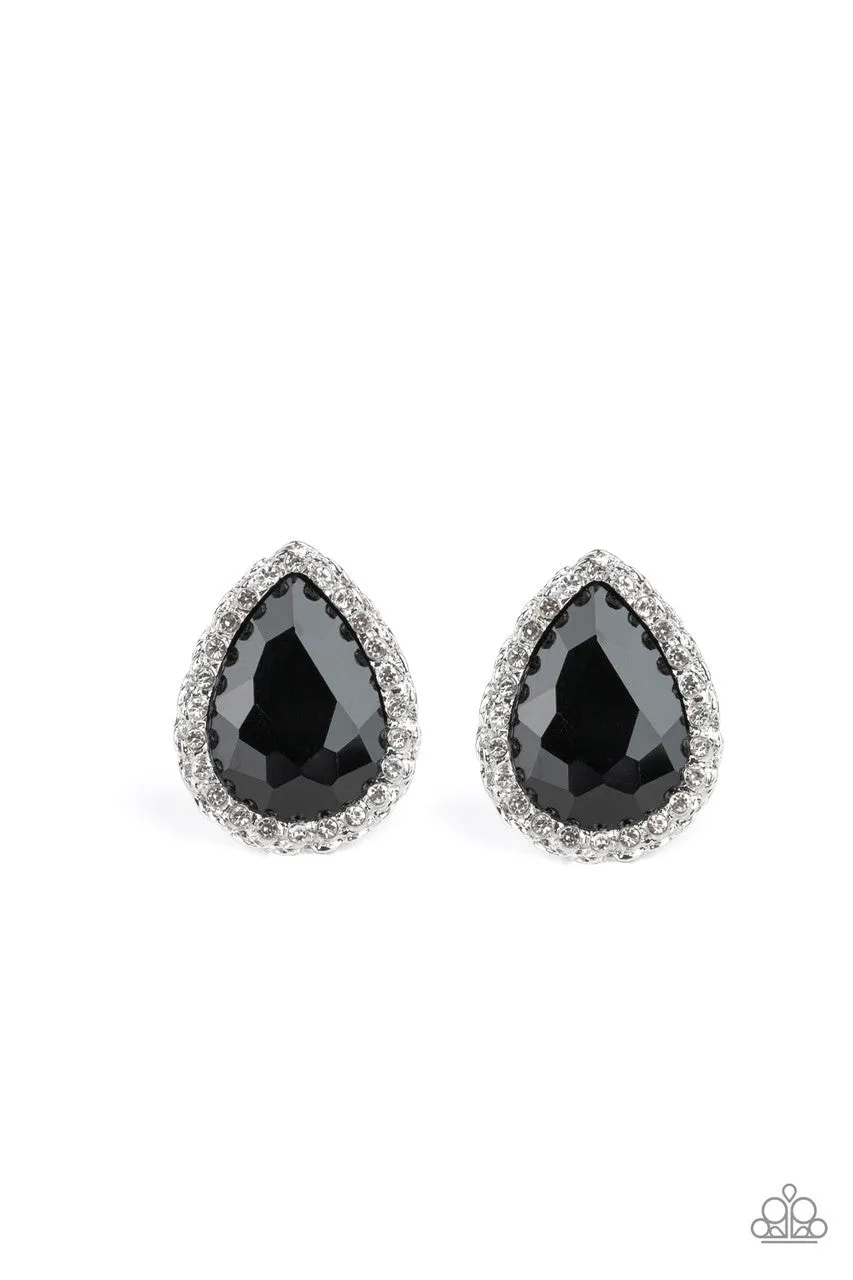 Dare to Shine Black Paparazzi Earrings