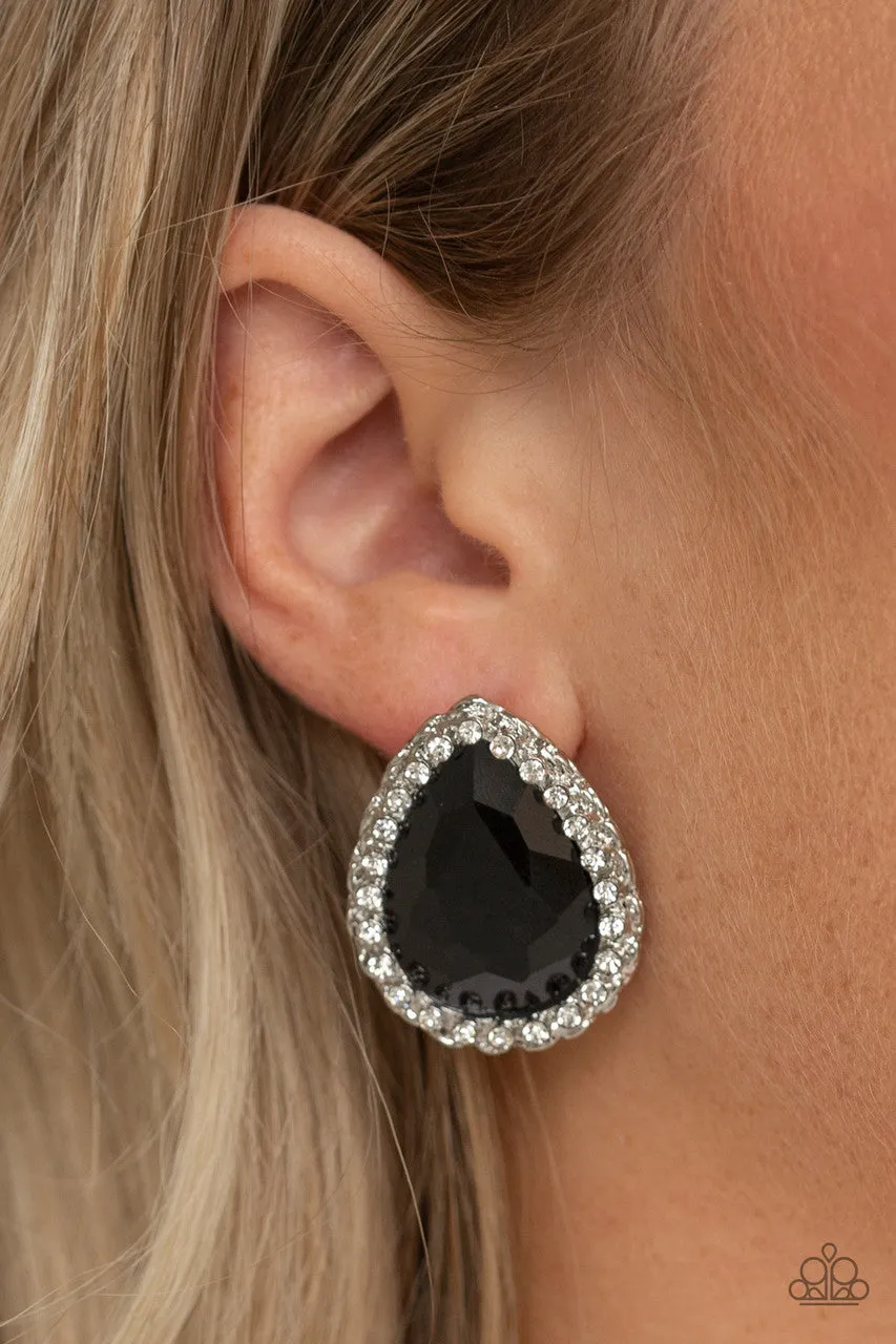 Dare to Shine Black Paparazzi Earrings