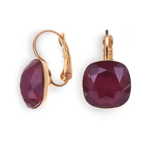 Date Night Earrings -  Ruby Crystal