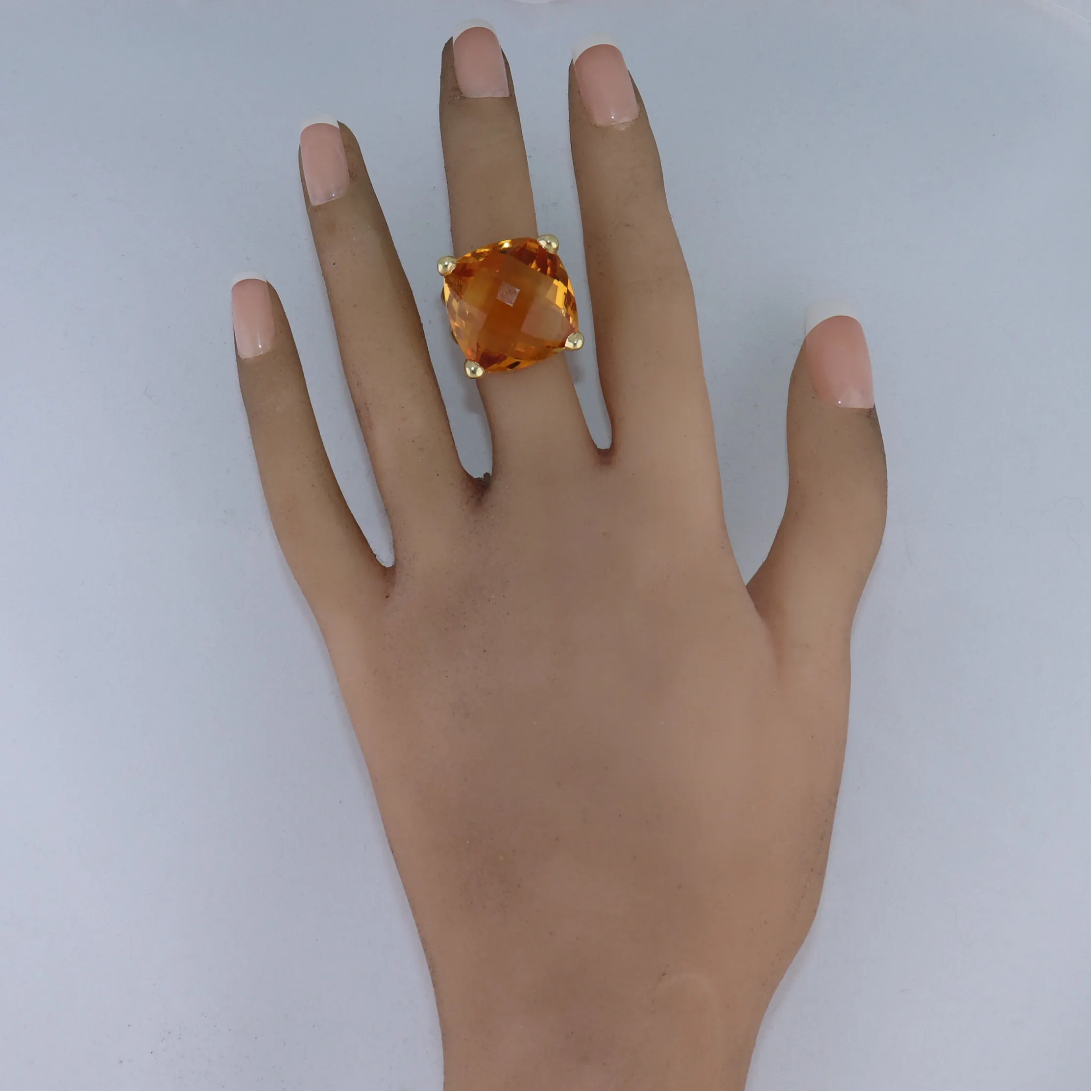 David Yurman 18k Yellow Gold Citrine Albion Cocktail Ring