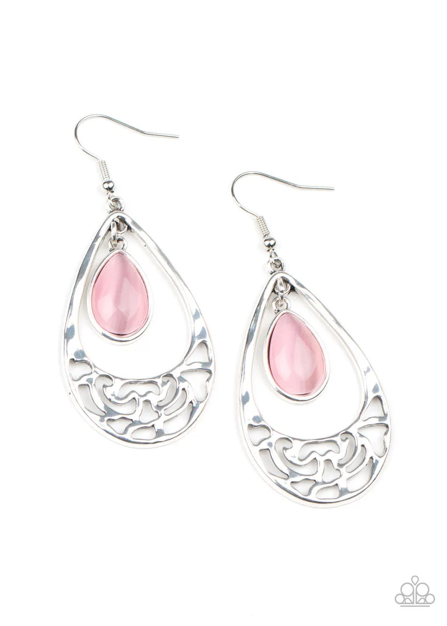 DEW You Feel Me? Pink Paparazzi Earrings
