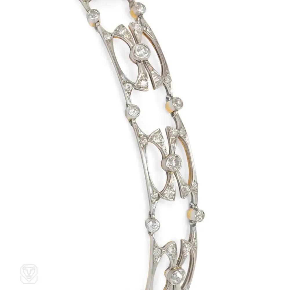 Diamond Art Nouveau bracelet