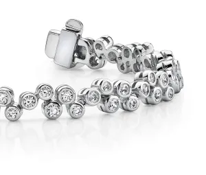 Diamond Bubble Diamond Bracelet with 2.10 ct.(finished) 1.7mm, 2mm, 2.2mm