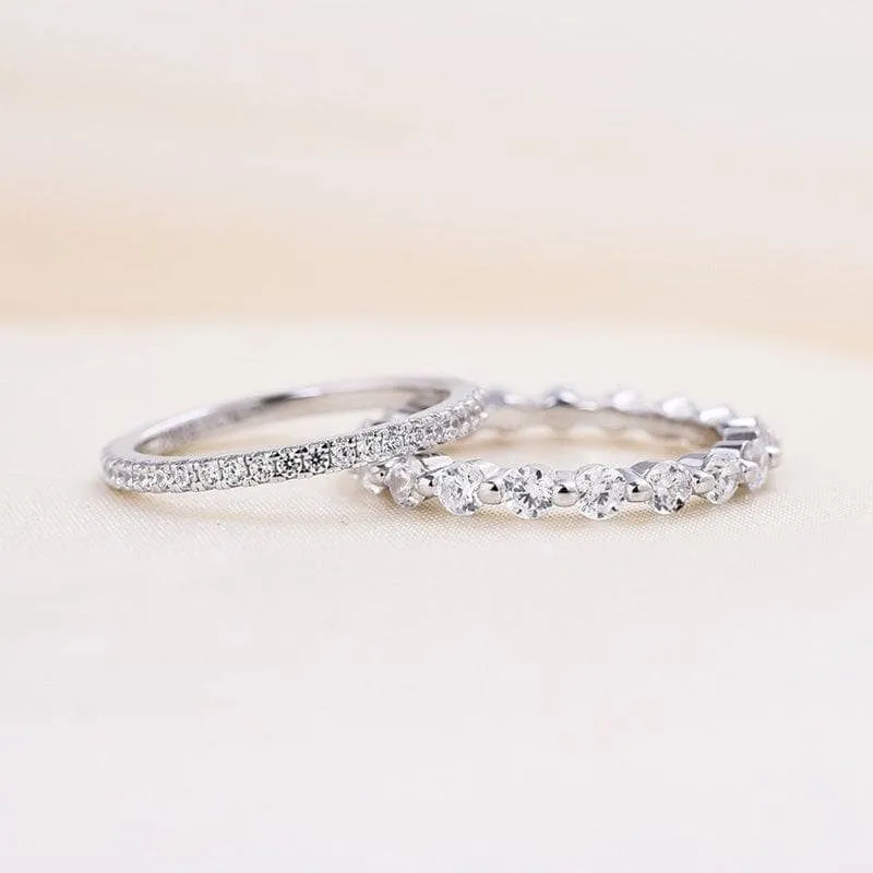 Diamond Cushion Cut 3-Pcs Wedding Ring