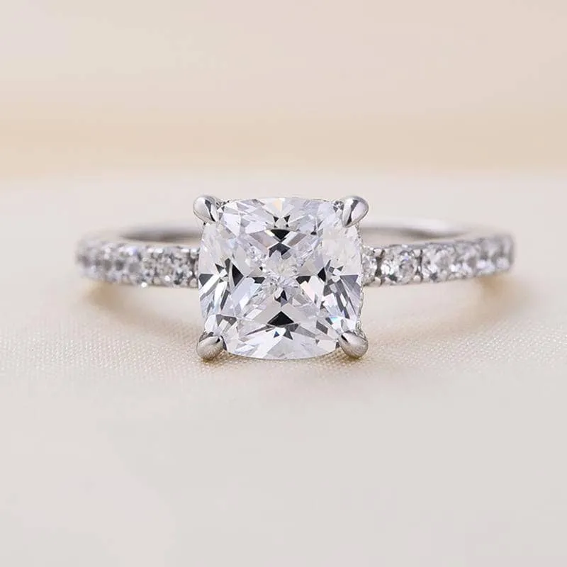 Diamond Cushion Cut 3-Pcs Wedding Ring