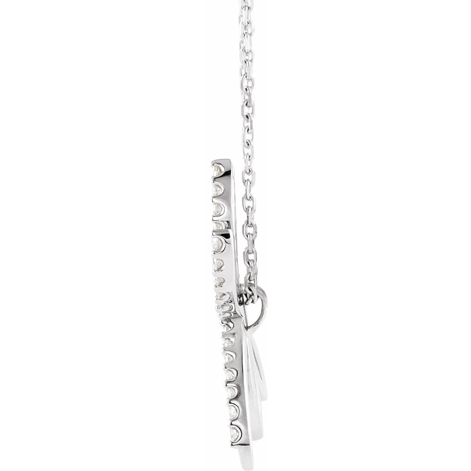 Diamond Dragonfly Pendant Necklace 0.305ctw - 14k Solid Gold, 14k Rose Gold, 14k White Gold