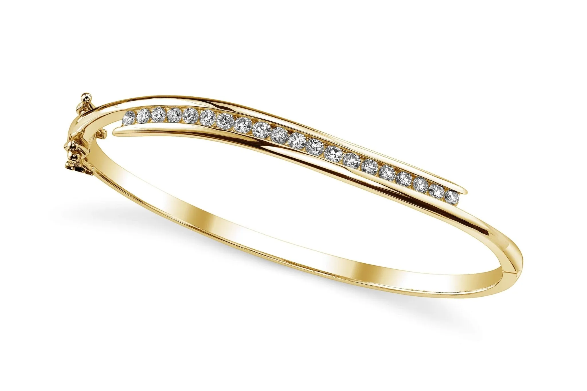Diamond Row Lab-Grown Diamond Bangle with 0.44 ct.(finished) 1.7mm